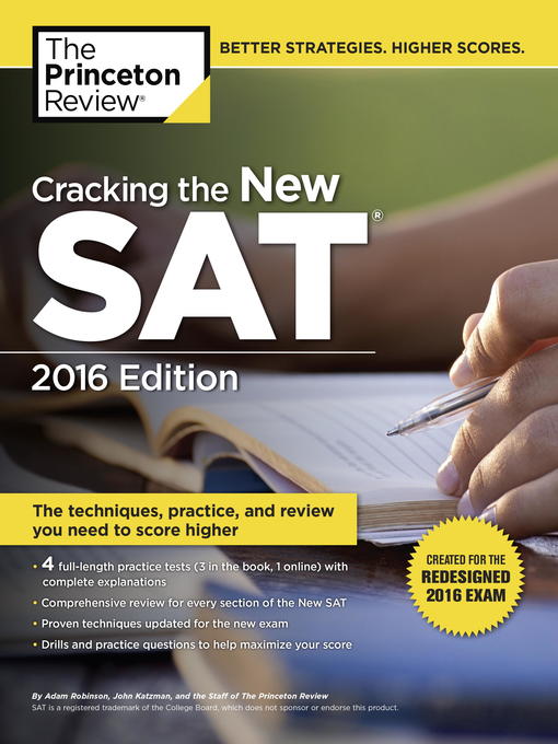 Title details for Cracking the New SAT with 4 Practice Tests, 2016 Edition by Princeton Review - Wait list